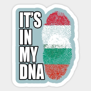 Hungarian And Bulgarian Mix Heritage DNA Flag Sticker